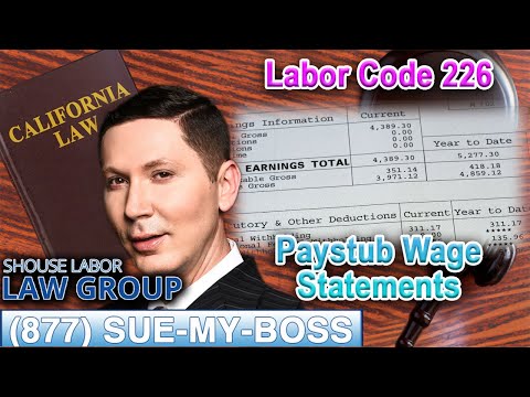 Penal Code 226 -- Inaccurate Wage Statements