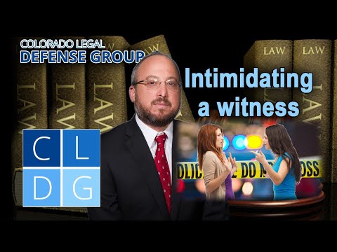 Crime of &quot;intimidating a witness or victim&quot; in Colorado