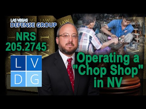 Who can be prosecuted for running a chop shop in Nevada?