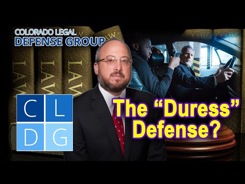 How does the &quot;duress defense&quot; work in criminal cases?