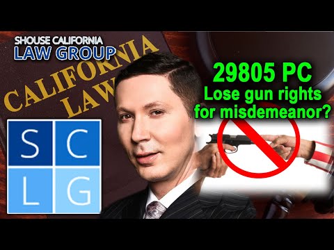 Penal Code 29805 PC – Illegal Gun Possession After Certain Misdemeanor Convictions in California