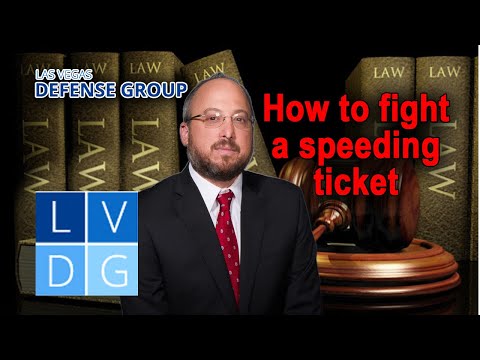 How to fight a speeding ticket in Nevada – (NRS 484B.600)