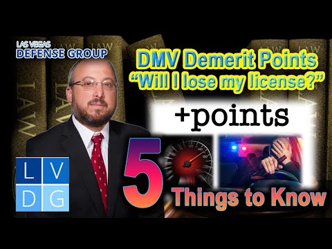 5 Things to Know About DMV Demerit Points in Nevada -- When Can You Lose Your License?