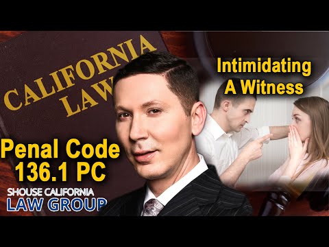Laws against dissuading a witness in California