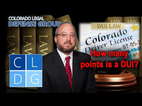 How many points is a DUI in Colorado?