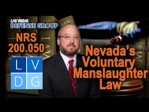 What is the crime of &quot;voluntary manslaughter&quot; in Nevada law? (NRS 200.050)