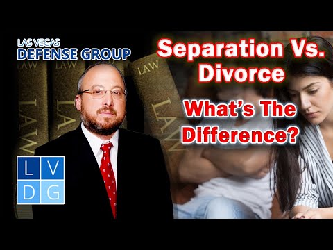 How is a separation different from a divorce in Nevada?