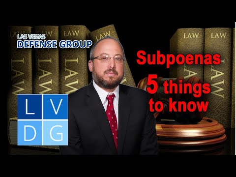 Subpoenas in Nevada Criminal Cases – 5 Key Things to Know