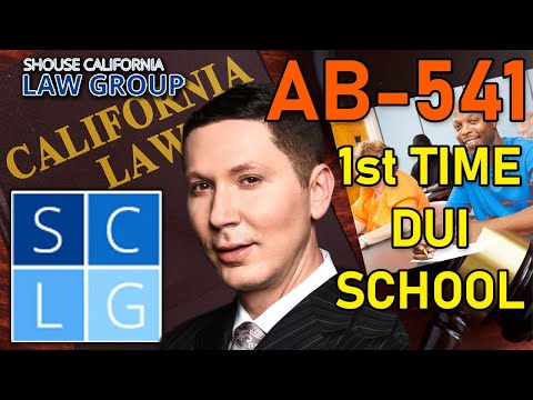 AB541 - 1st Time DUI School - Do I have to attend?