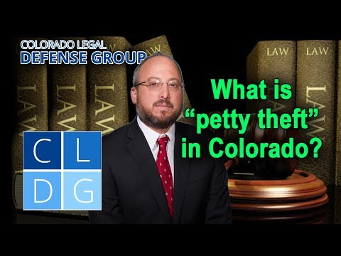 Who can be charged with &quot;petty theft&quot; in Colorado?