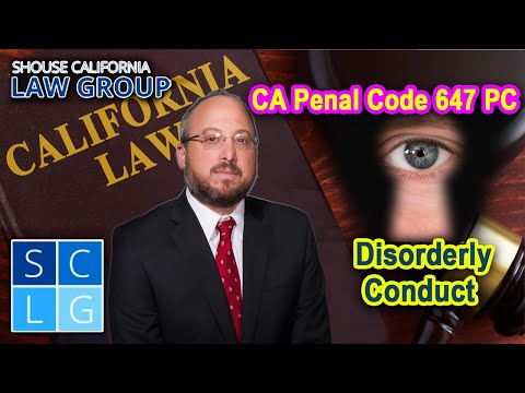 California Penal Code 647 PC: Disorderly Conduct