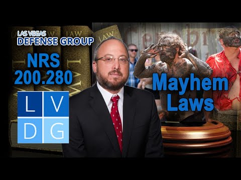 What is the crime of &quot;mayhem&quot; (maiming) in Nevada? Law and definition
