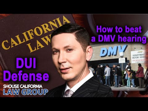 &quot;DMV Hearings&quot; following a DUI arrest