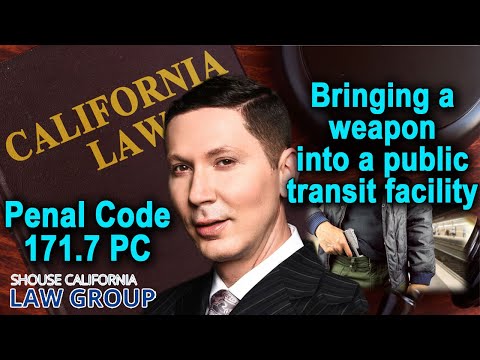 Penal Code 171.7 PC -- Bringing a weapon into the sterile area of a public transit facility