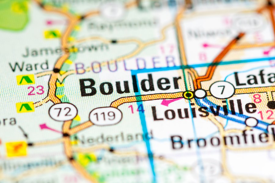Map of Boulder, CO