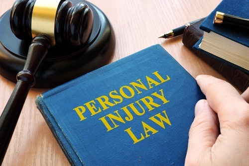 Gavel and book that says Personal Injury Law