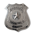 silver police badge