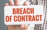 sign that says breach of contract