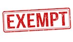 exento en letra roja