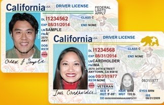 dos imágenes de licencias de conducir de California