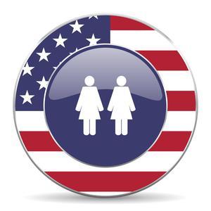 Pareja con bandera