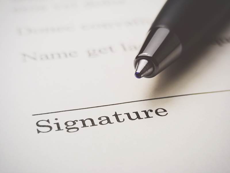 signature sign (legal name change)