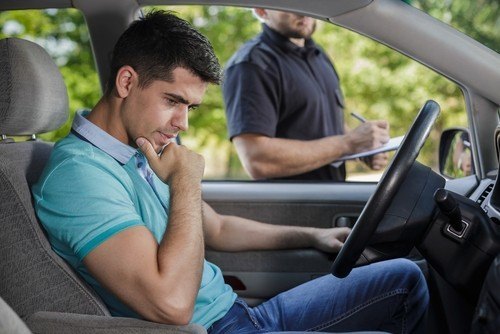 driver worried because he doesn't have proof of insurance