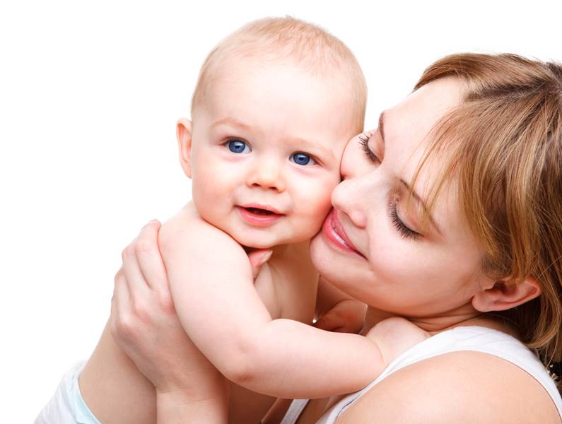 woman holding baby