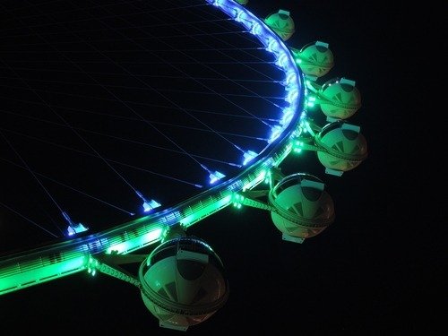 ferris wheel at night