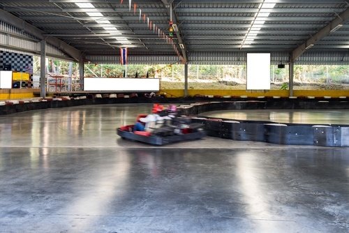 go kart on indoor track