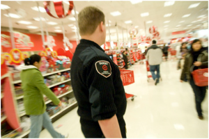Security guard at a department store