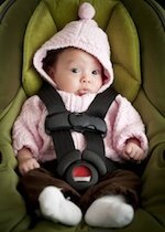 baby in a car seat