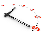 reloj mostrando signos de dólar reloj mostrando signos de dólar