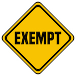 sign that says exempt