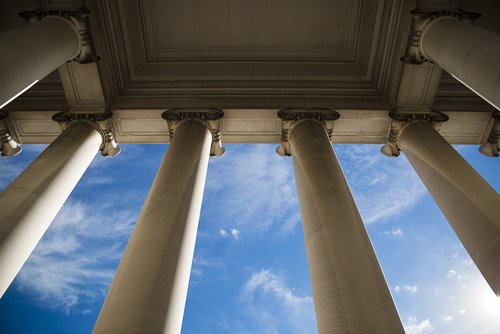 pillars of courthouse