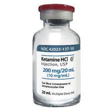 200 miligramos de botella de Ketamina inyectable