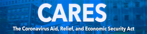 Sign that says CARES Act. Fraudulently obtaining small business funds through this ACT is a federal felony.