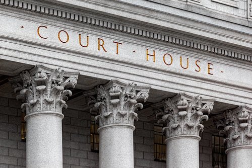 Courthouse exterior where Atripla cases may be handled. 