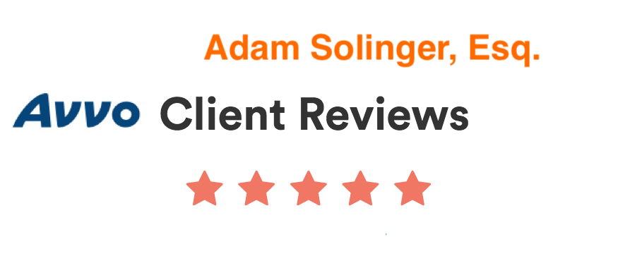 Avvo client reviews for Adam Solinger