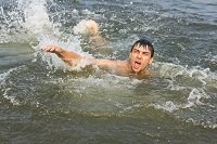 A drowning man