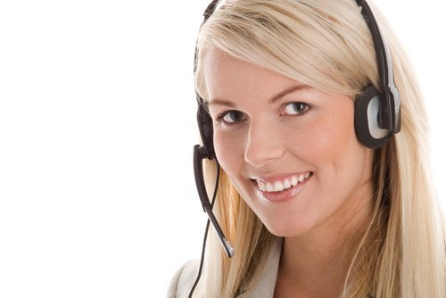 phone receptionist smiling
