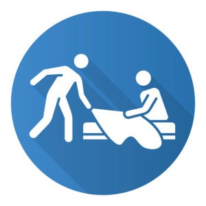 Graphic of man ripping blanket off of spouse