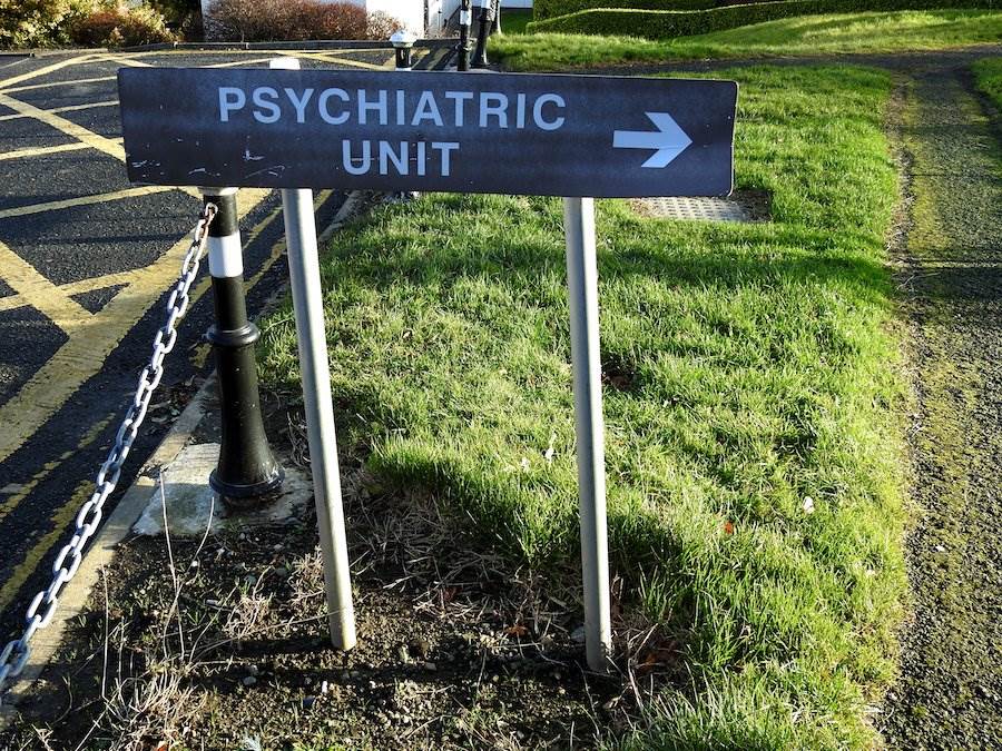Sign that says Psychiatric unit