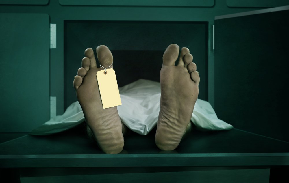 dead person in morgue