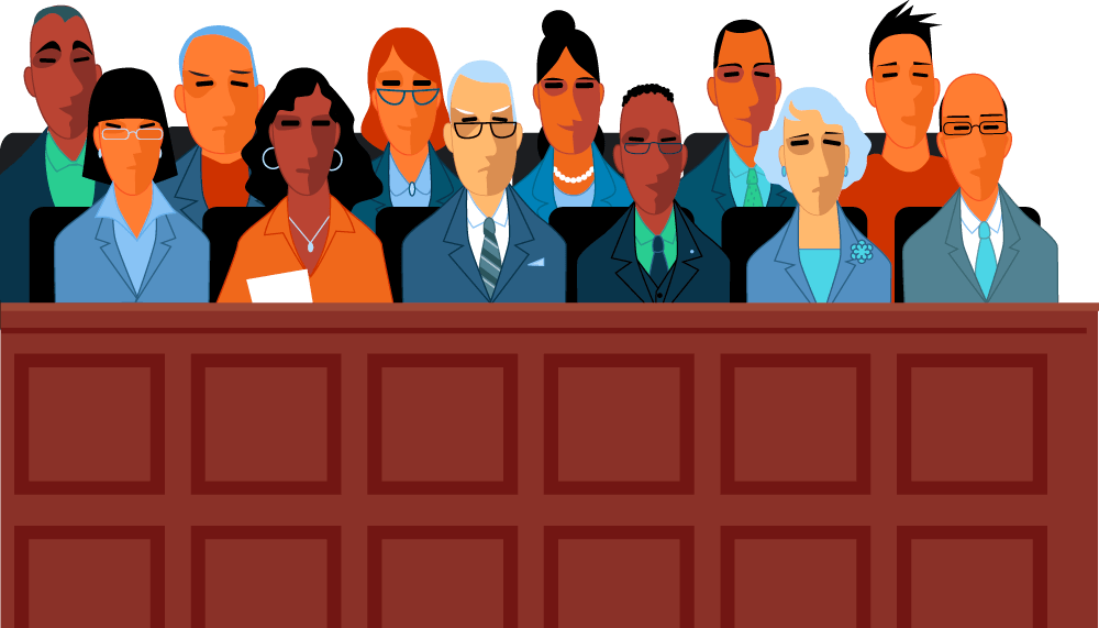 Cartoon of grand jury