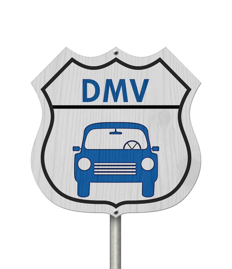 DMV road sign