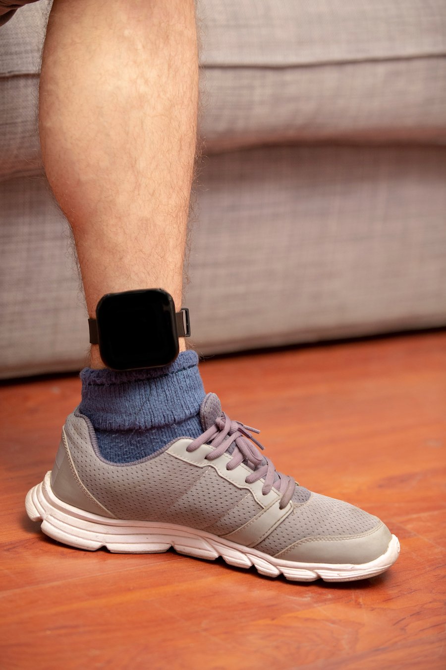 Ankle with an electronic monitoring bracele