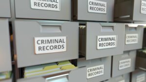Drawers filled with criminal records.