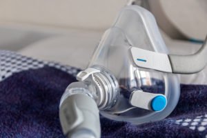 Facemask of CPAP device