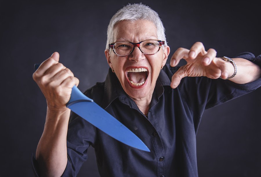 Enraged woman with knife about to commit voluntary manslaughter